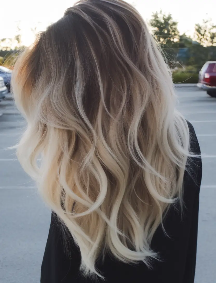 Summer Ombre Hair Color Ideas 2025: Trendy Shades+Windblown Ash-Blonde Layers
