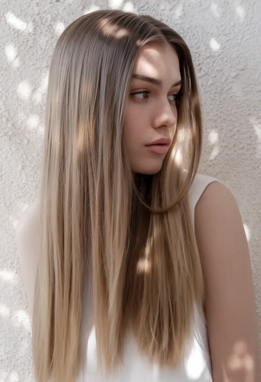 Summer Ombre Hair Color Ideas 2025: Trendy Shades+Subtle Honey Straight with a Hint of Elegance