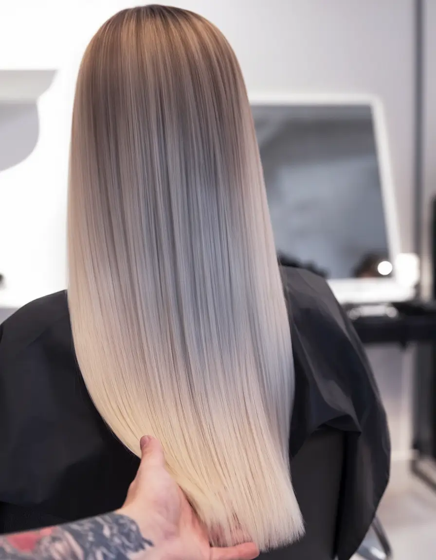 Summer Ombre Hair Color Ideas 2025: Trendy Shades+Sleek Platinum Melt for the Statement-Maker