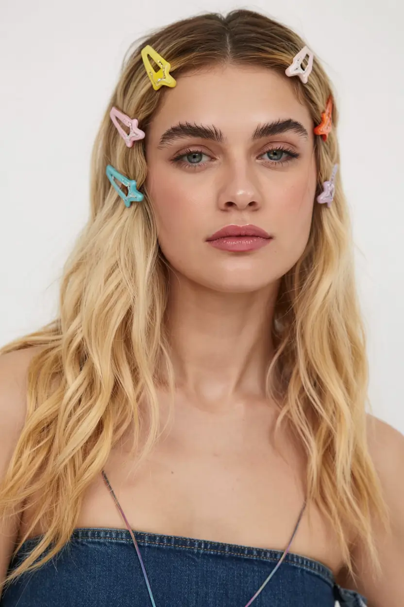 Vacation Hairstyles for Summer 2025: Chic Inspiration Color Pop Clip Queen