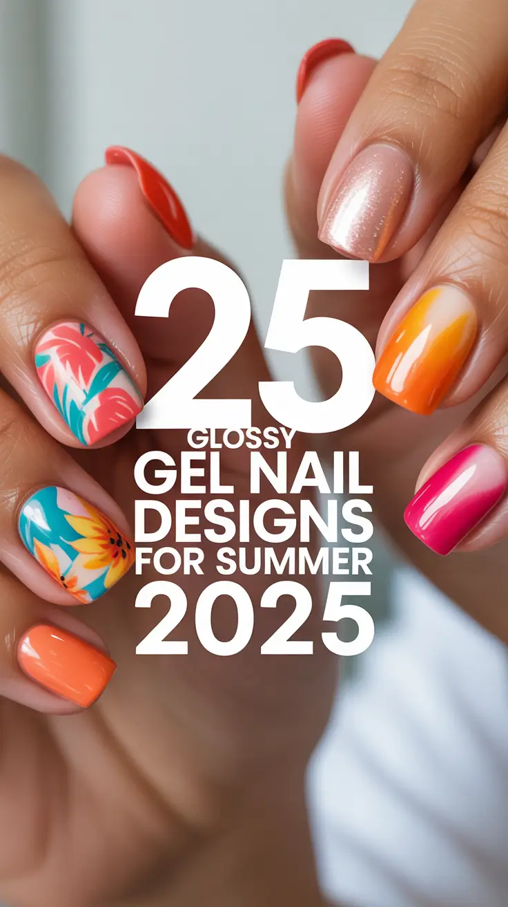 Glossy Gel Nail Designs for Summer 2025: Trendy Ideas and Color Combos