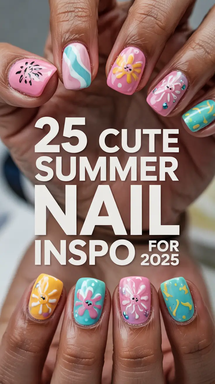 Cute Summer Nail Inspo for 2025: Almond, Square & Short Styles to Try This Season