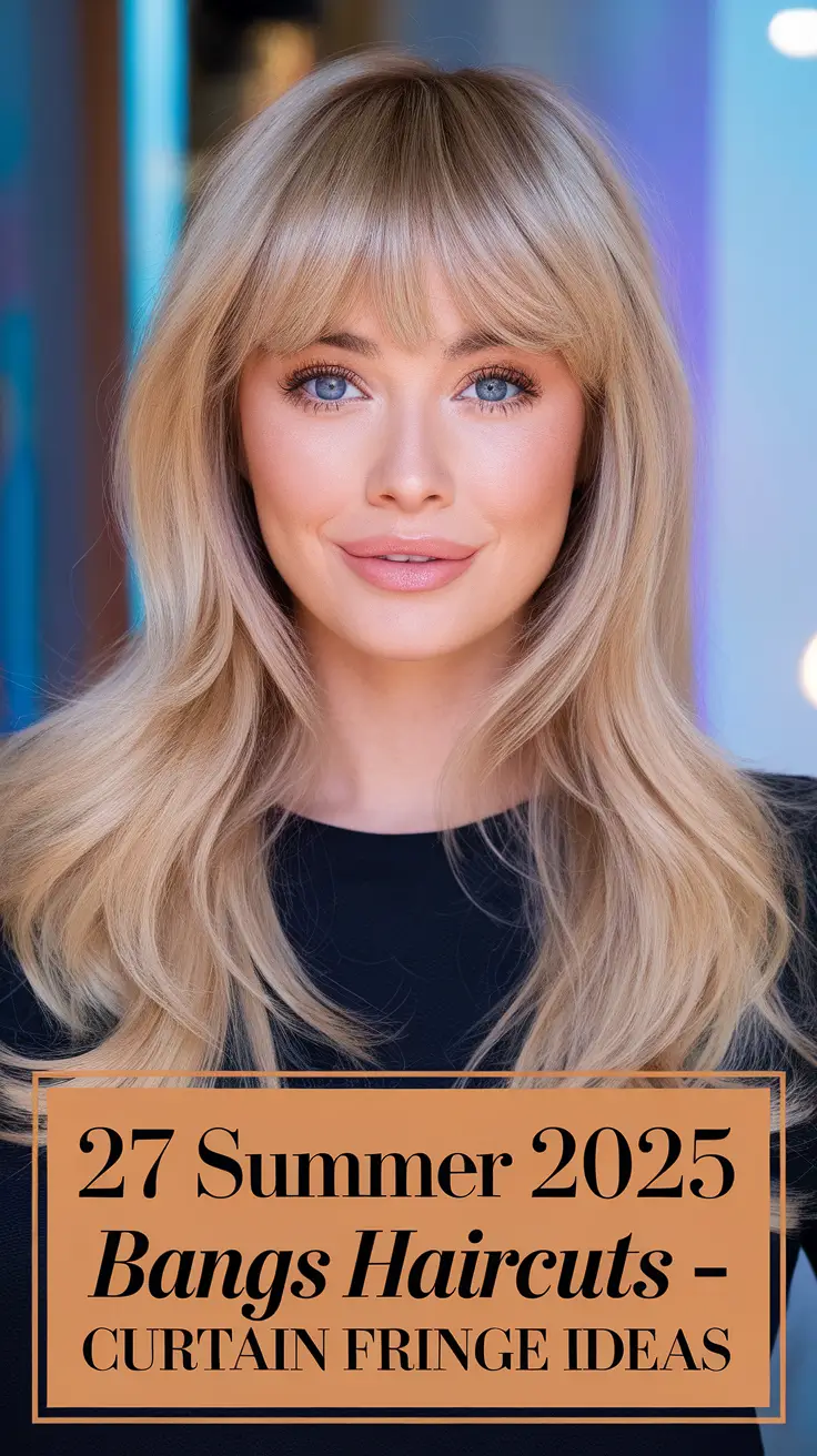 Summer 2025 Bangs Haircuts - Curtain Fringe Ideas You’ll Want to Try Immediately