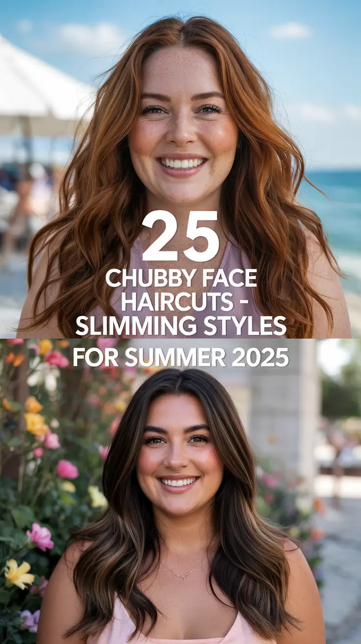 Chubby Face Haircuts - Slimming Styles for Summer 2025: Best Hairstyles for Round Faces