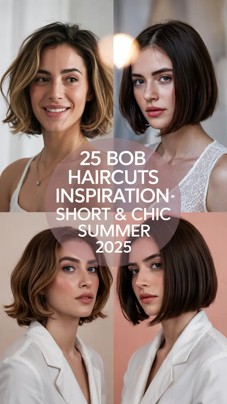 Bob Haircuts Inspiration - Short & Chic Summer 2025: The Best Styles for Women
