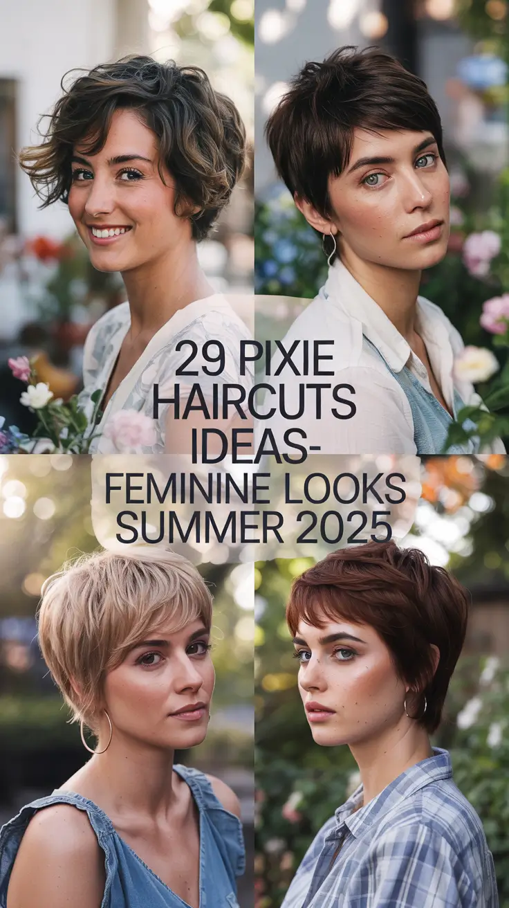 Pixie Haircuts Ideas - Feminine Looks Summer 2025: Trendy Short Styles for Women