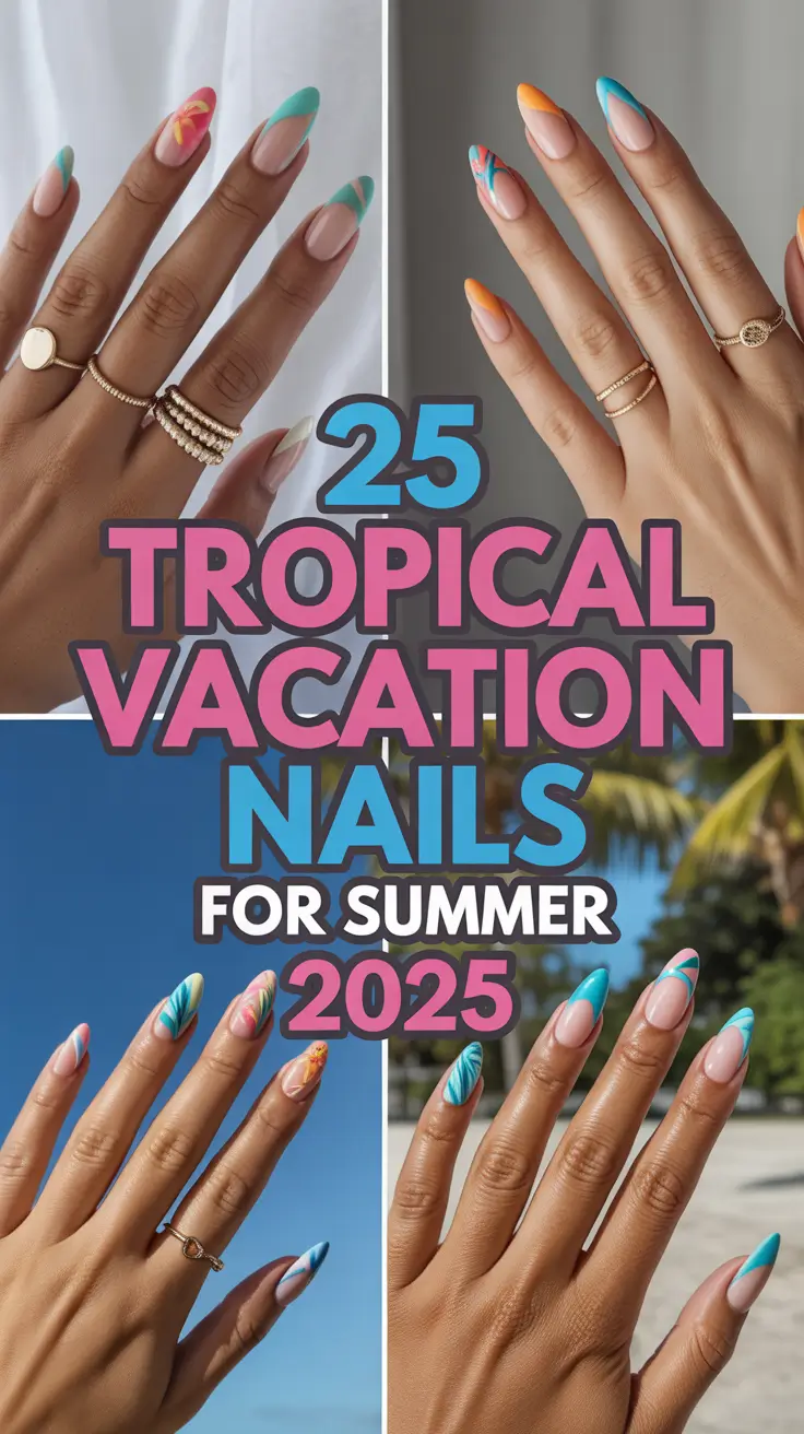 Tropical Vacation Nails for Summer 2025: 25 Stunning Designs to Try on the Beach