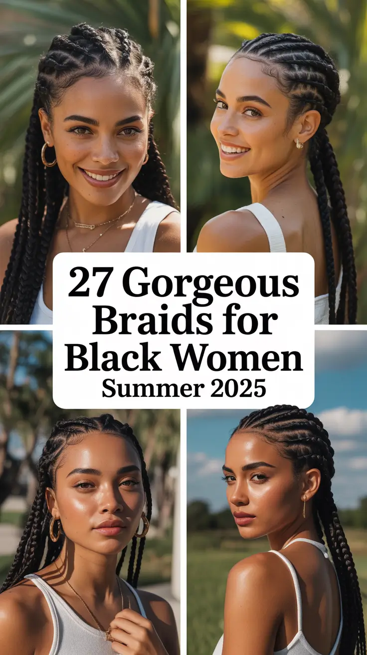 Gorgeous Braids for Black Women Summer 2025: Cornrow Hairstyles, Color, and Confidence