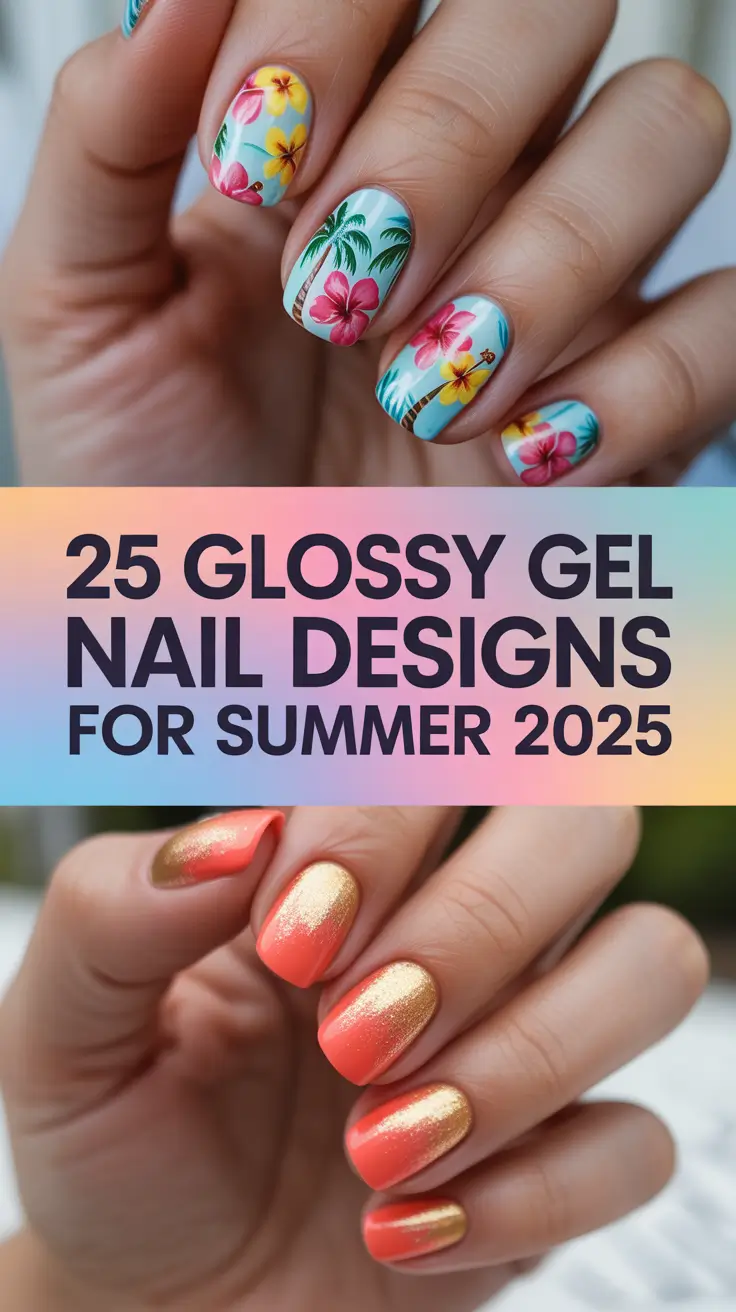 Glossy Gel Nail Designs for Summer 2025: Trendy Ideas and Color Combos