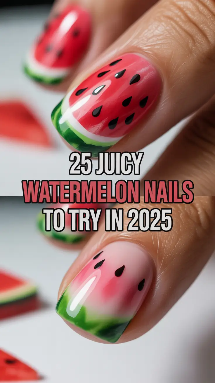 Juicy Watermelon Nails to Try in 2025: Cute Summer Art Design Ideas You’ll Love