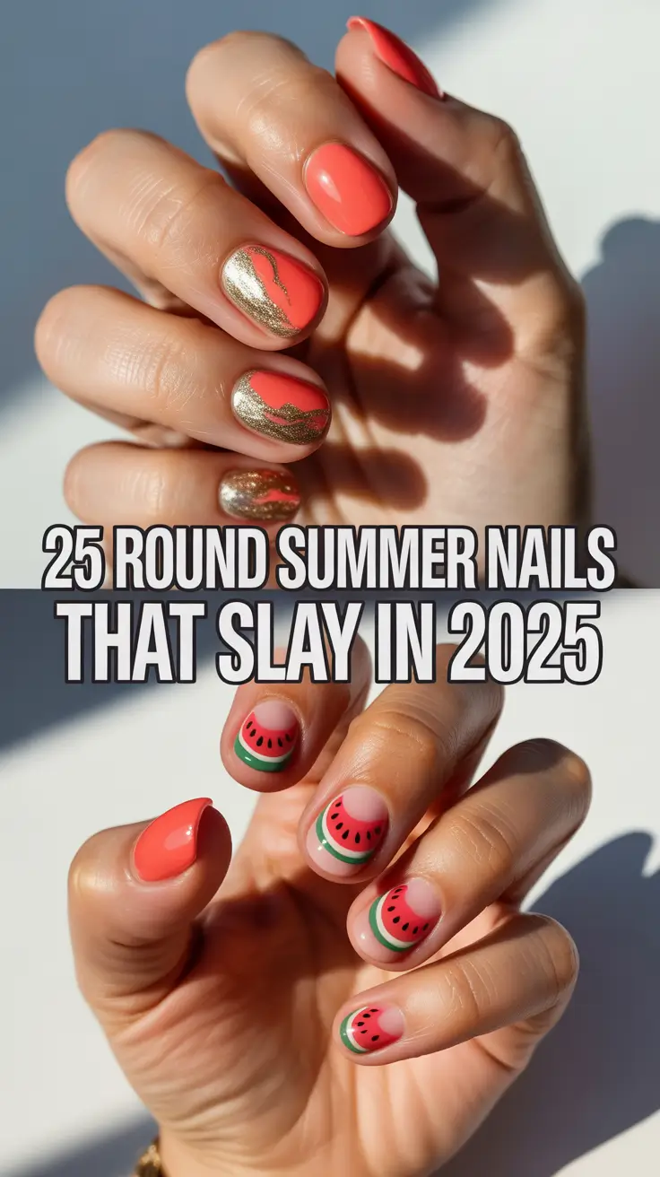 Round Summer Nails That Slay in 2025: Cute Designs to Inspire Your Summer Look