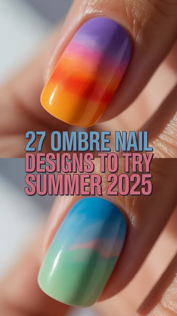 Ombre Nail Designs to Try Summer 2025: Trendy Colors, Shapes & Styles You’ll Love
