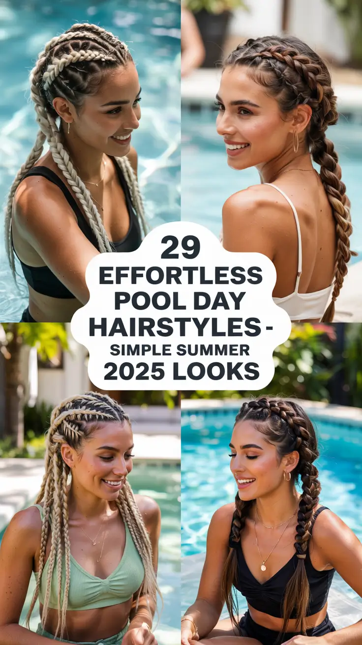 Effortless Pool Day Hairstyles – Simple Summer 2025 Looks for Every Hair Type