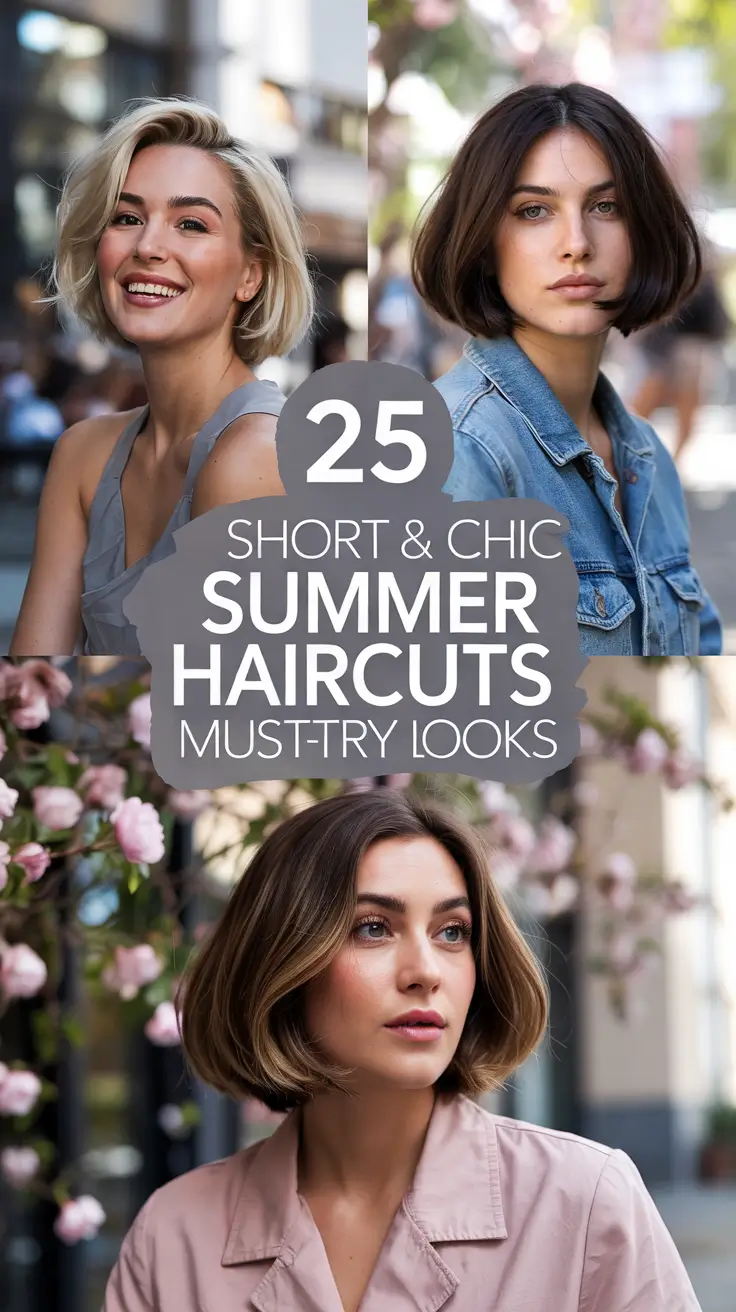 Short & Chic Summer Haircuts – Must-Try 2025 Looks for Every Stylish Woman