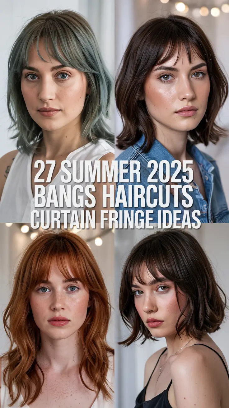 Summer 2025 Bangs Haircuts - Curtain Fringe Ideas You’ll Want to Try Immediately