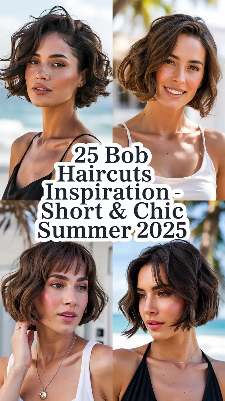 Bob Haircuts Inspiration - Short & Chic Summer 2025: The Best Styles for Women