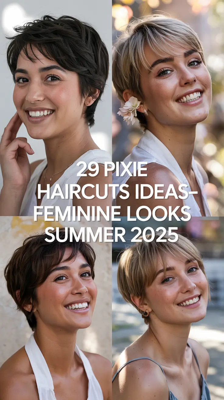 Pixie Haircuts Ideas - Feminine Looks Summer 2025: Trendy Short Styles for Women