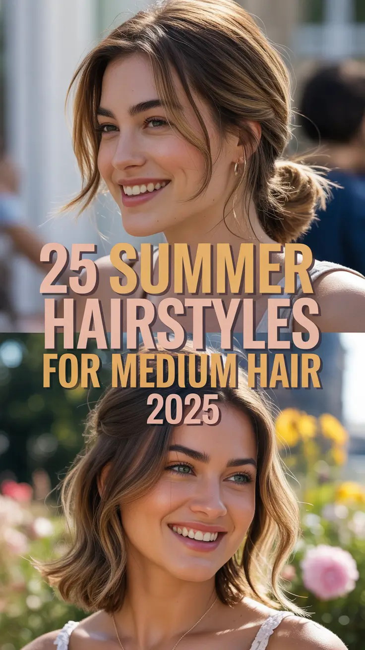 Summer Hairstyles for Medium Hair 2025: Trendy, Cute & Effortless Looks for Every Vibe