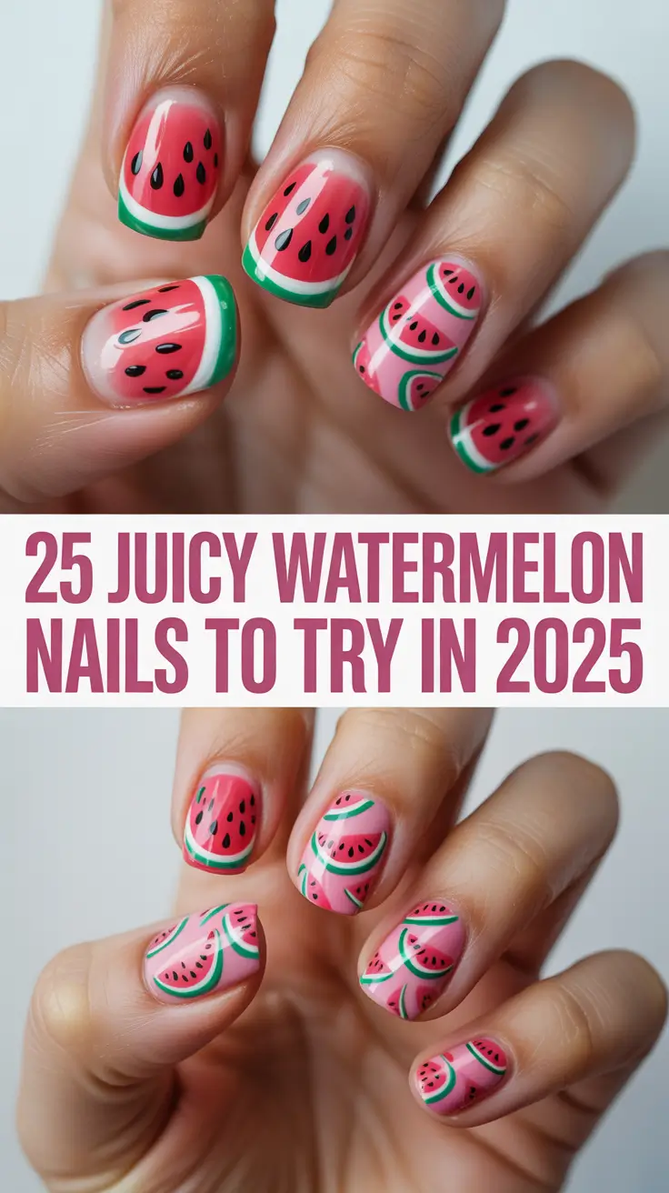 Juicy Watermelon Nails to Try in 2025: Cute Summer Art Design Ideas You’ll Love