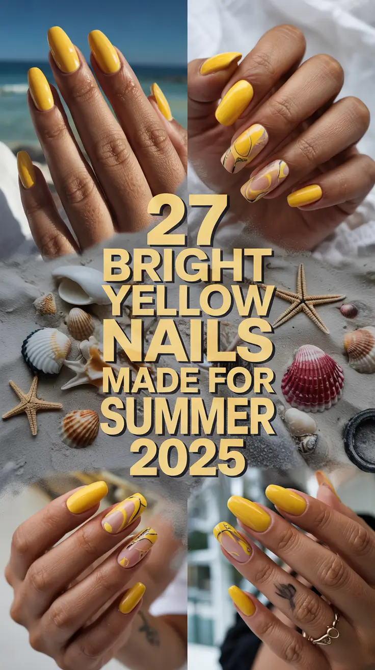 Bright Yellow Nails Made for Summer 2025: Stunning Design Inspo in Every Shade