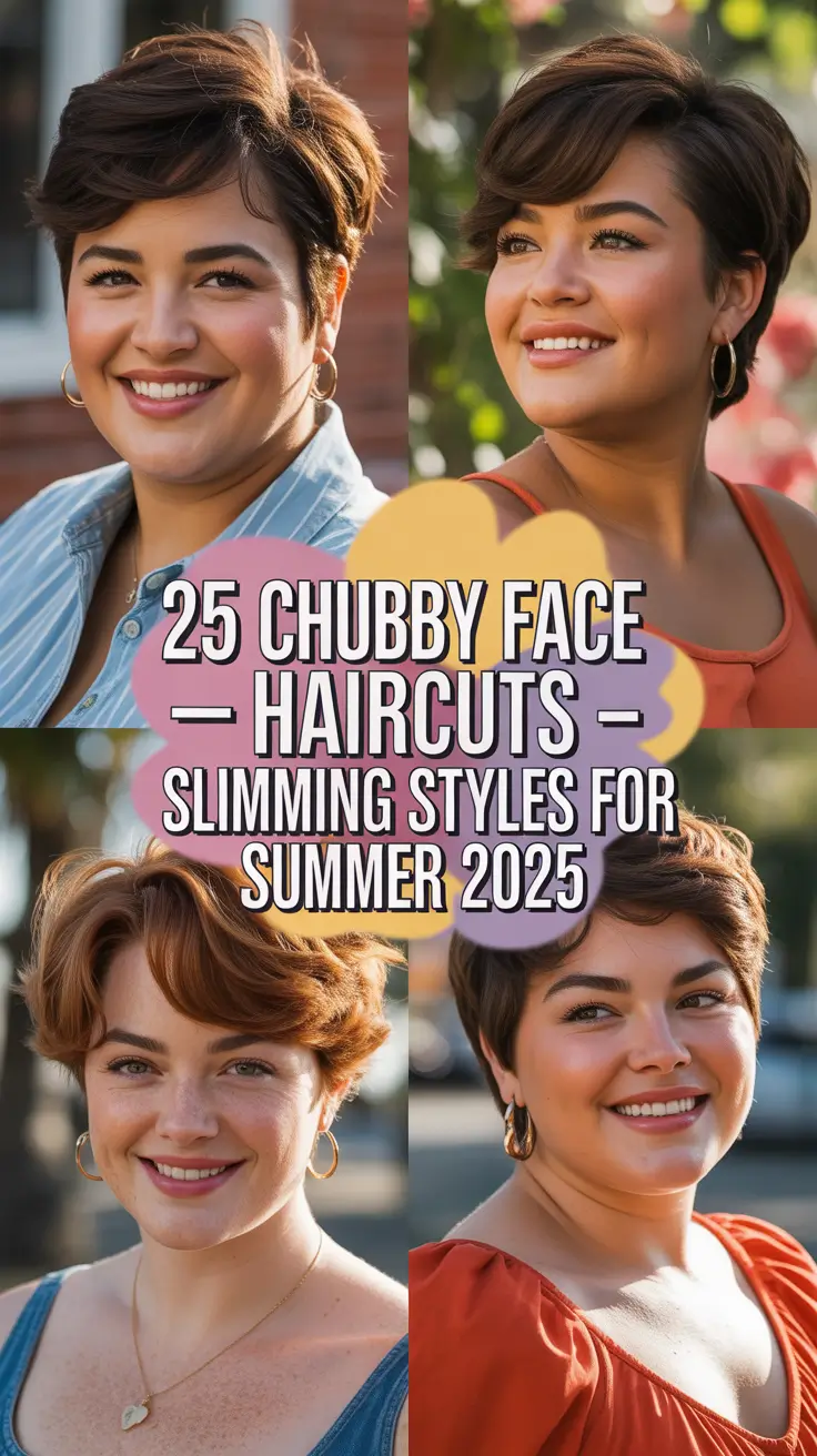 Chubby Face Haircuts - Slimming Styles for Summer 2025: Best Hairstyles for Round Faces