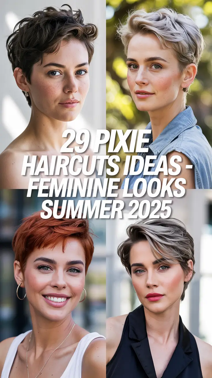 Pixie Haircuts Ideas - Feminine Looks Summer 2025: Trendy Short Styles for Women