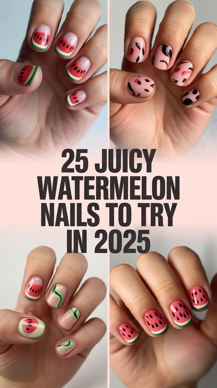 Juicy Watermelon Nails to Try in 2025: Cute Summer Art Design Ideas You’ll Love