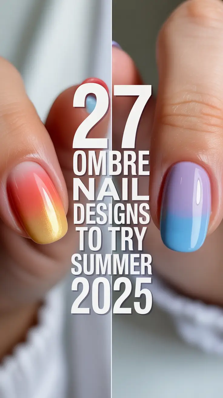 Ombre Nail Designs to Try Summer 2025: Trendy Colors, Shapes & Styles You’ll Love