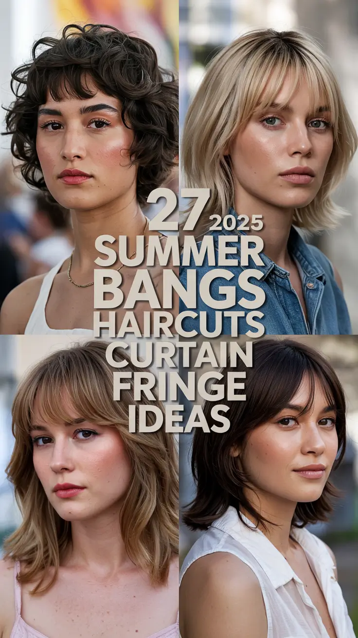 Summer 2025 Bangs Haircuts - Curtain Fringe Ideas You’ll Want to Try Immediately