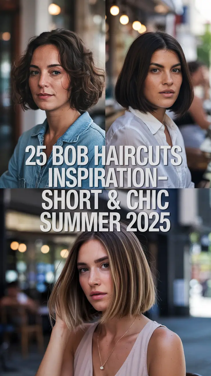 Bob Haircuts Inspiration - Short & Chic Summer 2025: The Best Styles for Women