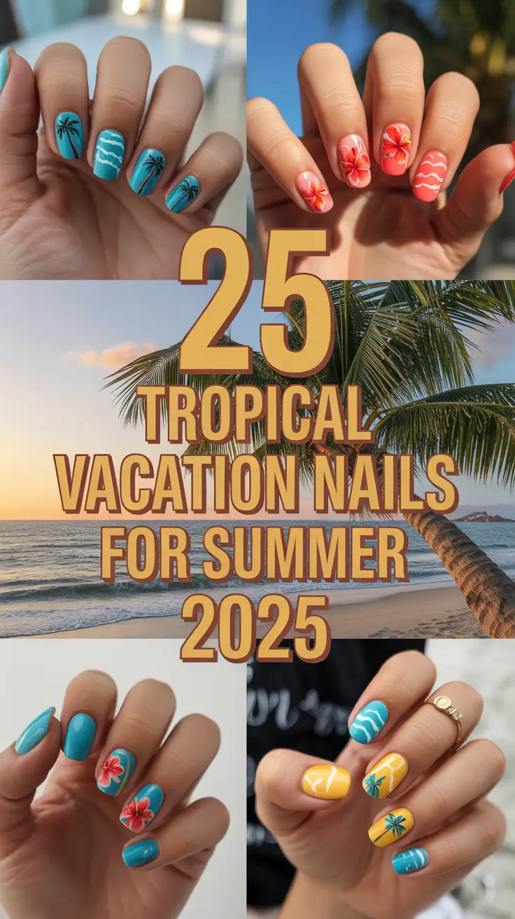 Tropical Vacation Nails for Summer 2025: 25 Stunning Designs to Try on the Beach