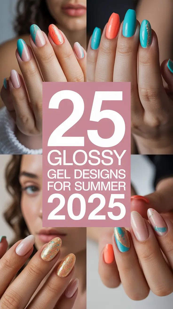Glossy Gel Nail Designs for Summer 2025: Trendy Ideas and Color Combos