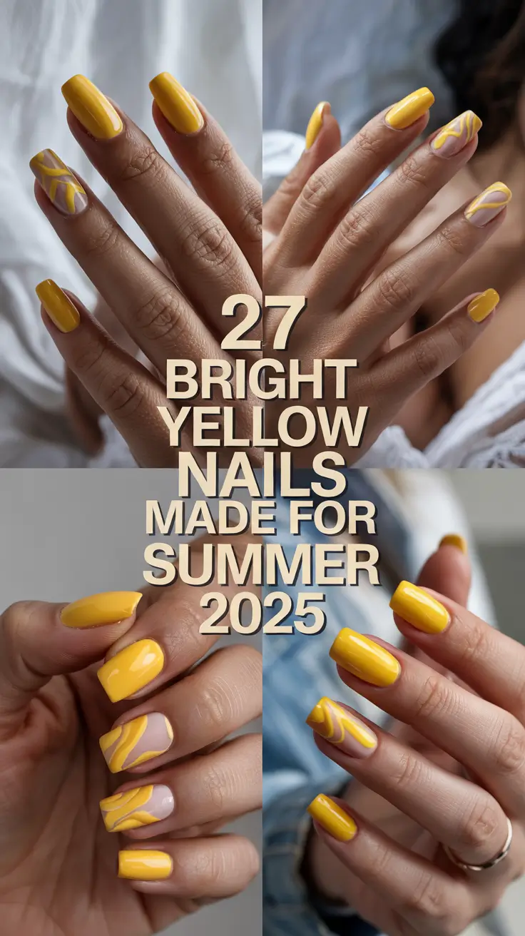 Bright Yellow Nails Made for Summer 2025: Stunning Design Inspo in Every Shade