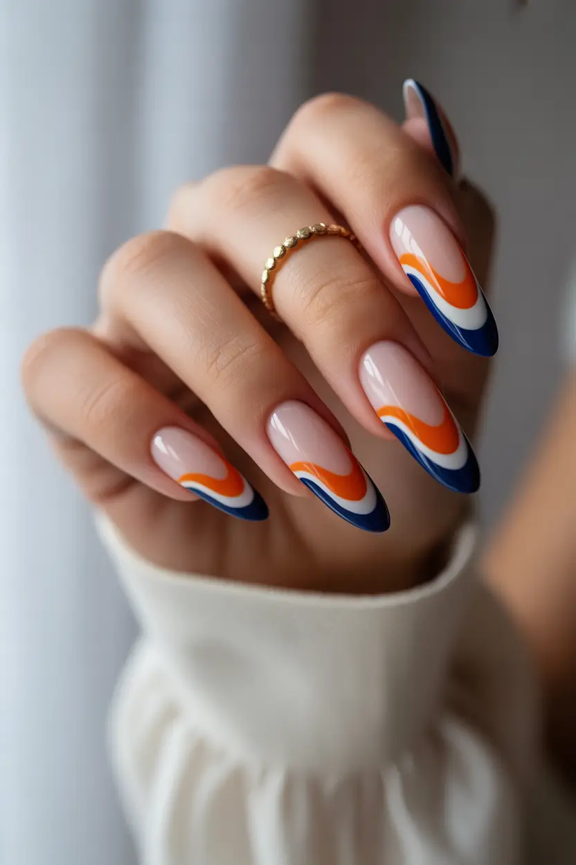 Almond Nails That Slay Summer 2025 - Retro Waves in Bold Colors
