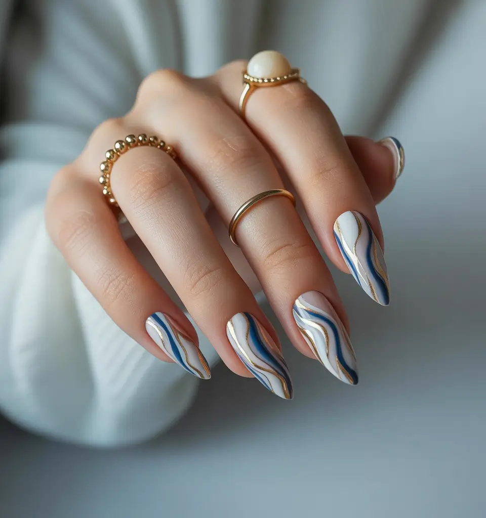 Beach Nails That Shine in Summer 2025 - Golden Hour Waves with a Cool Breeze