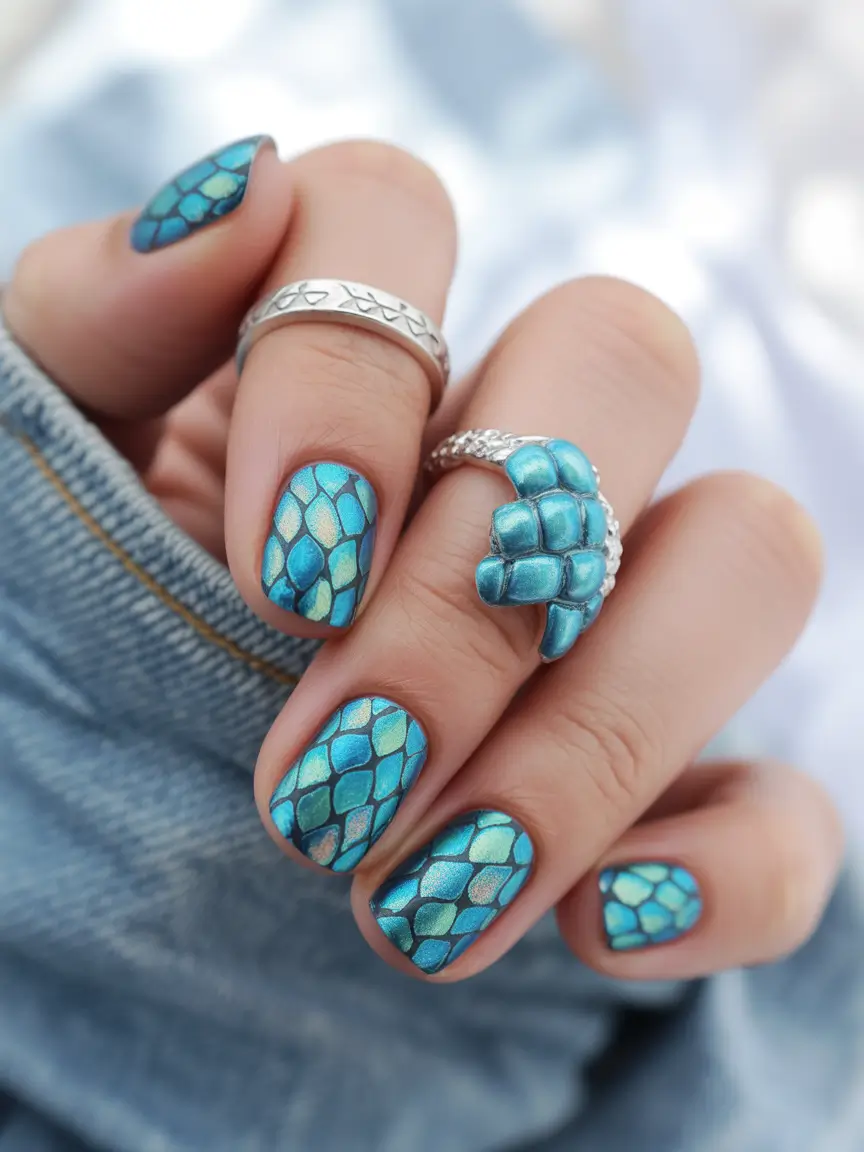 Beach Nails That Shine in Summer 2025 - Mermaid Vibes Under the Sun