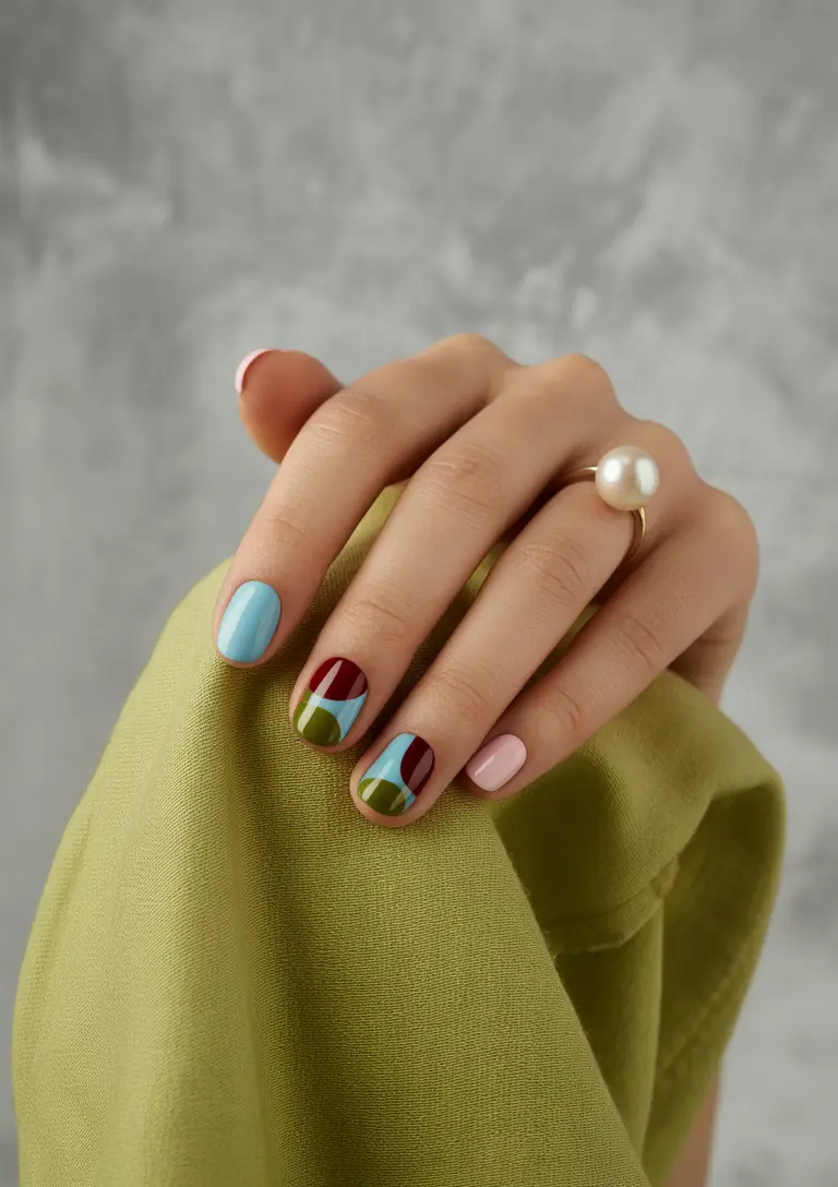 Beach Nails That Shine in Summer 2025 - Abstract Terrain Chic