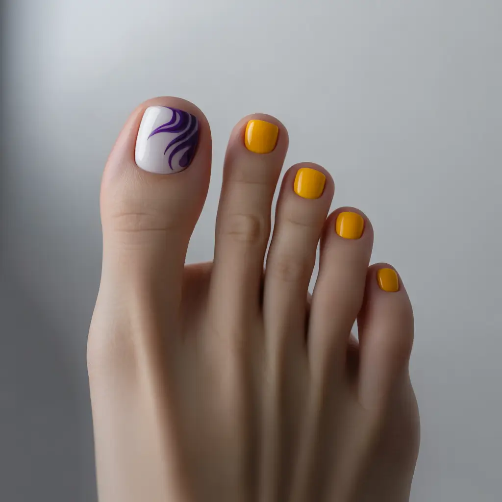 Best Toe Nail Colors for Summer 2025 Sunshine Splash Bold Yellow with a Twist