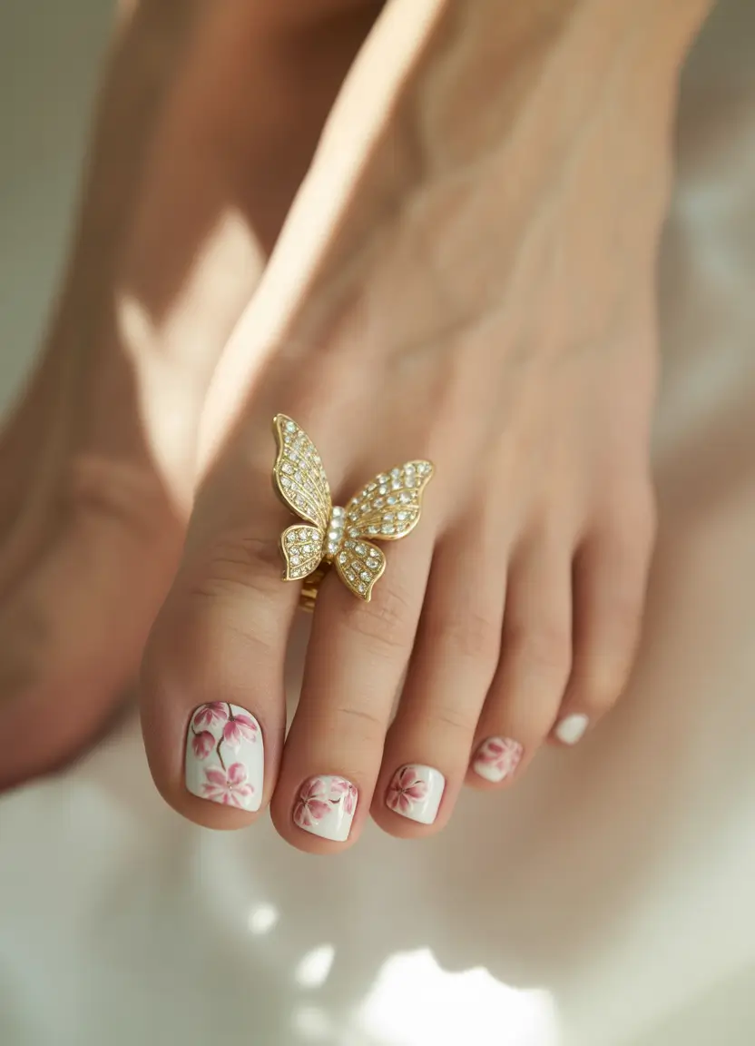 Best Toe Nail Colors for Summer 2025 - Delicate Florals