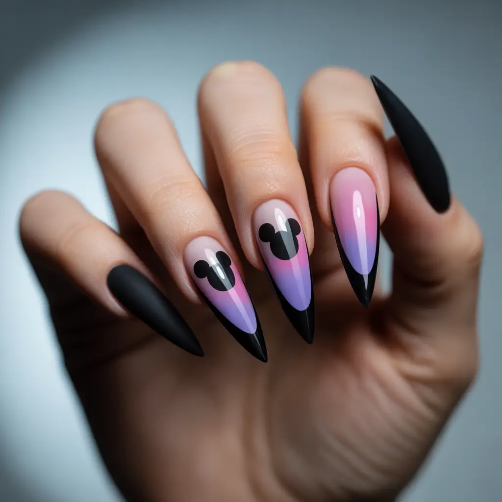 Black Summer Nails That Pop in 2025 Disneycore Goes Goth