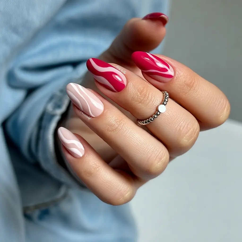 Bold Red Nails for Summer 2025 Vibes Barbiecore Goes Abstract