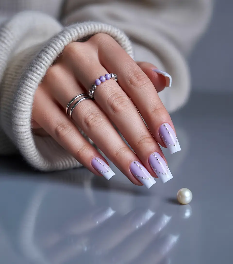 Chic Acrylic Nail Ideas for Summer 2025 Lavender Luxe with Minimalist Accents