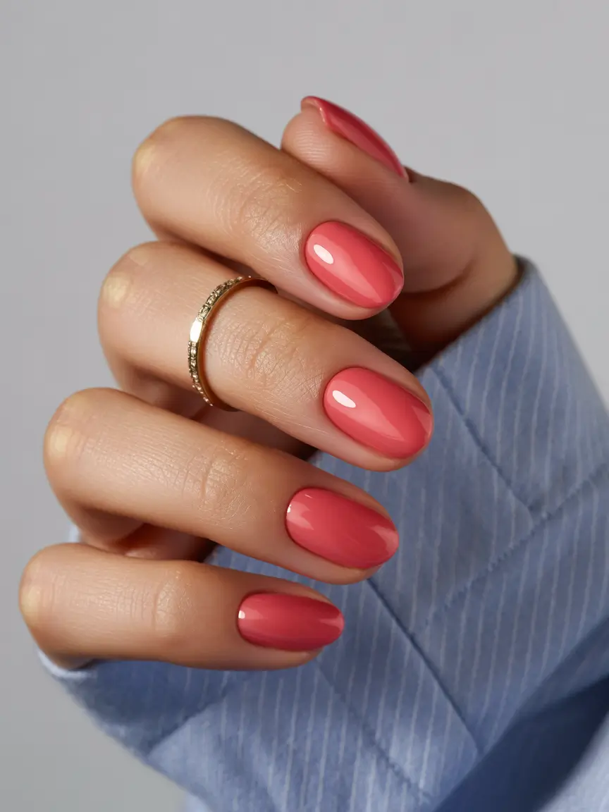 Chic Acrylic Nail Ideas for Summer 2025 Coral Crush for a Fresh Summer Glow