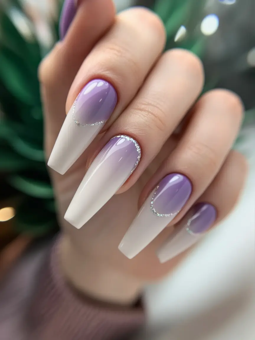 Coffin Nails That Slay Summer 2025 - Lavender Moon Gradient
