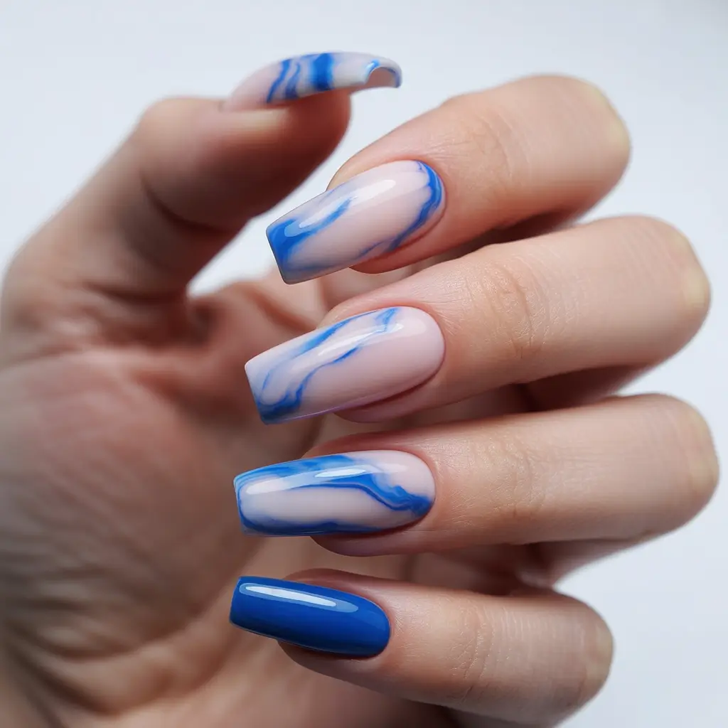 Coffin Nails That Slay Summer 2025 - Ocean Marble Energy
