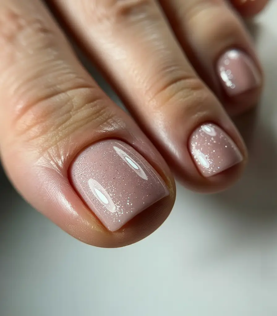 Cute Toe Nail Designs to Try Summer 2025 Soft Pink Glitter Sparkle