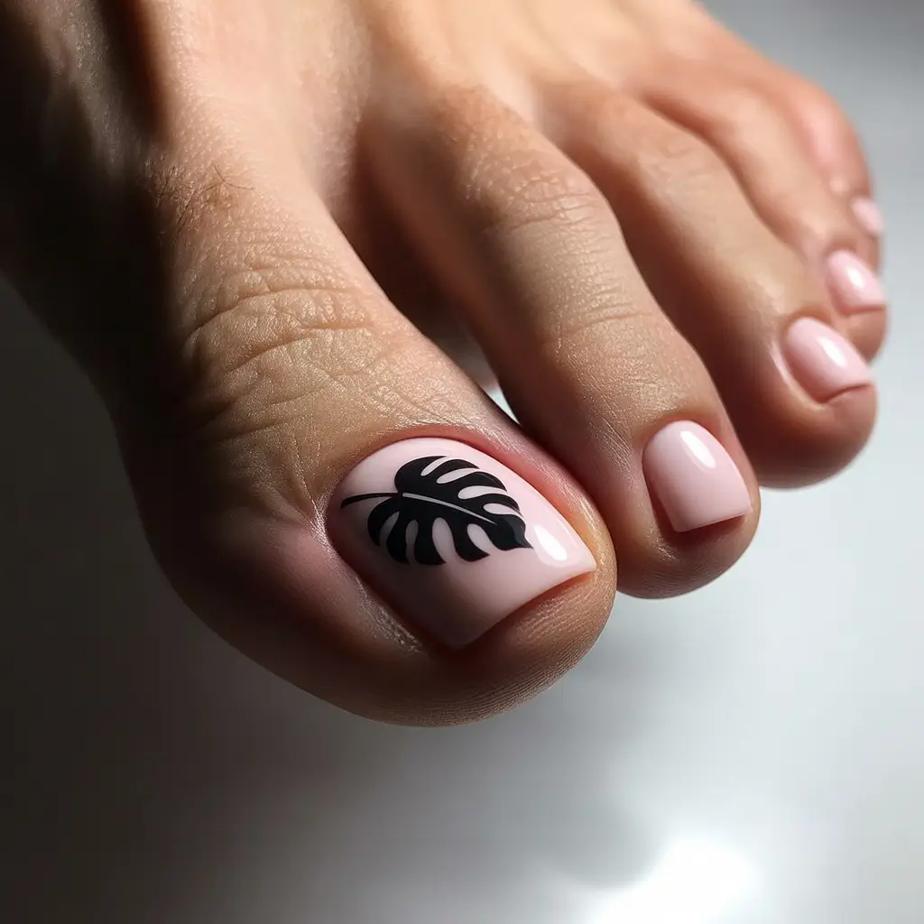 Cute Toe Nail Designs to Try Summer 2025 - Subtle Monstera Magic