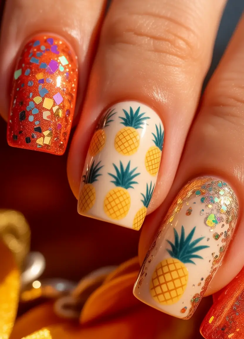 Pineapple Party Nails Summer 2025 Cutest Nail Ideas