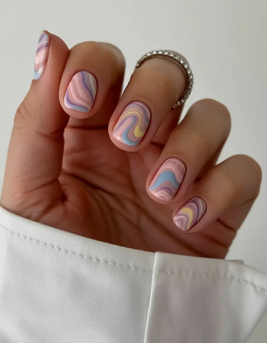Pastel Marble Vibes That Feel Like Gelato Dreams - Cutest Nail Ideas for Summer 2025