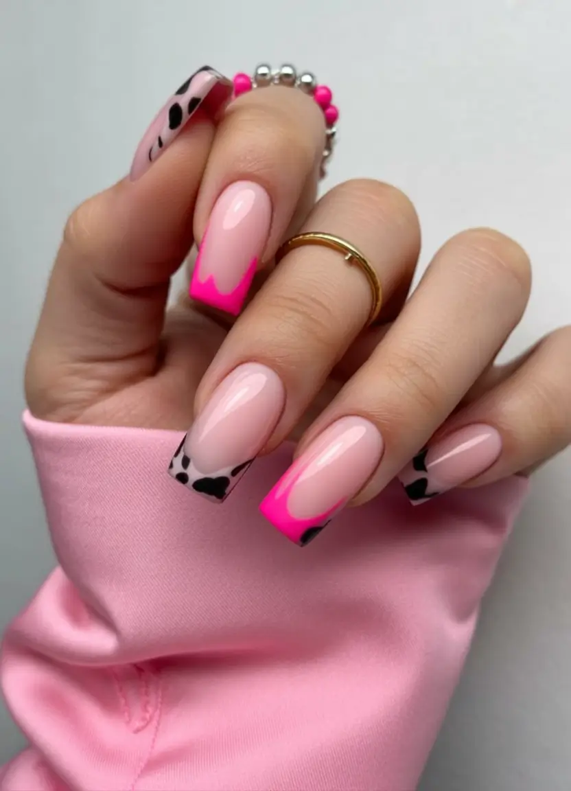 Cutest Nail Ideas for Summer 2025 - Pink French with a Wild Side